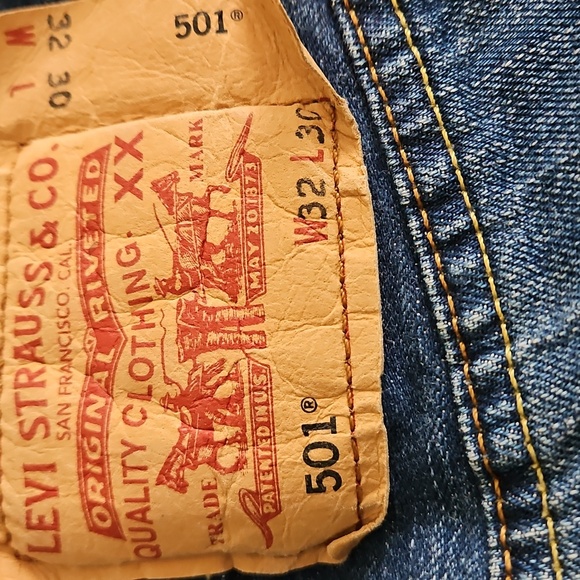 Vintage 501 Upcycled Denim Jean Skirt. - Picture 3 of 4